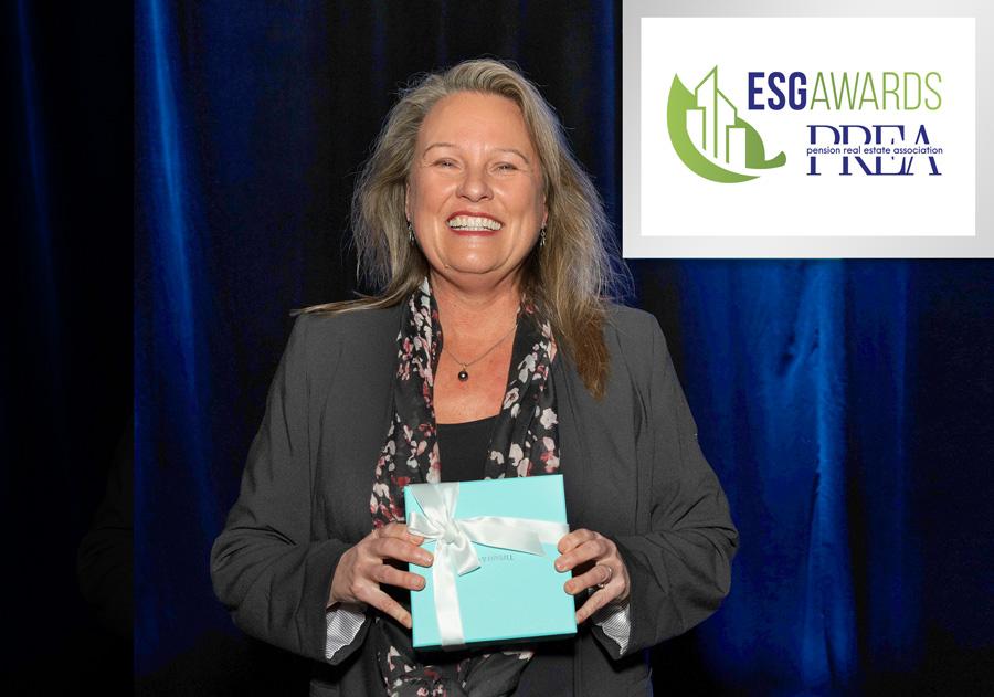 The prestigious ESG Award presented to SDS Capital Group's Founder & CEO Deborah La Franchi at the PREA 2023 Spring Conference