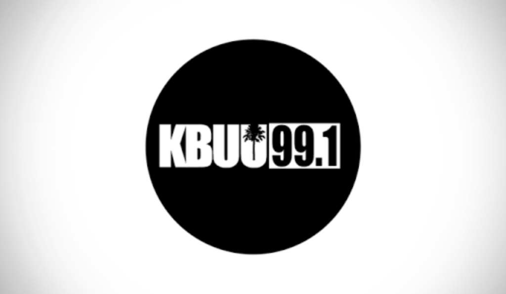 Logo for radio station KBUU, Radio Malibu FM 99.1